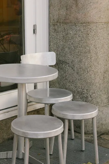 Tasca ronde kruk - Aluminium, H: 46 cm - FRAMA