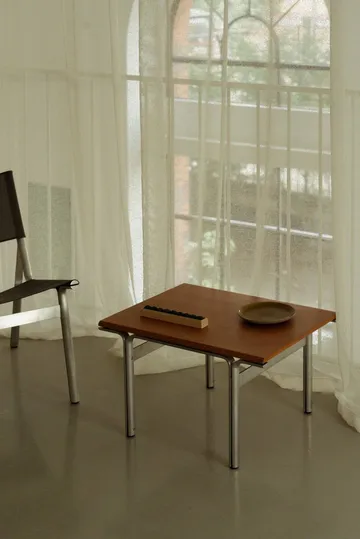 Union bijzettafel - Aluminium-warmbruin essenhout, 60x45x34 cm - FRAMA