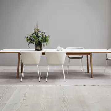 Ana eettafel 220-320x95 cm - Nanolaminaat wit-gezeepte eik - Fredericia Furniture