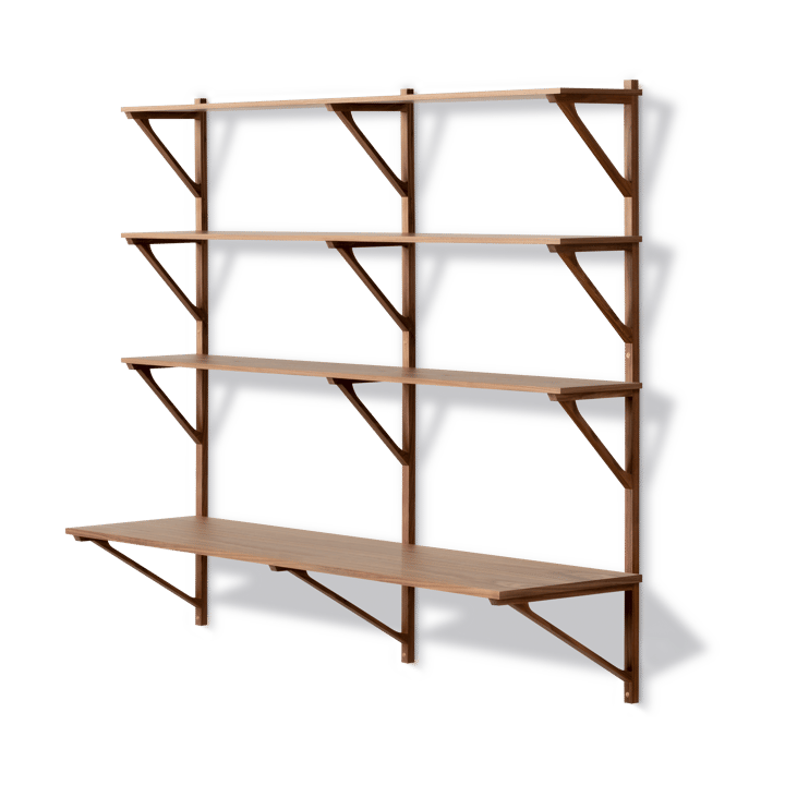 BM29 plank met bureau 149x134 cm - Walnoot lak - Fredericia Furniture
