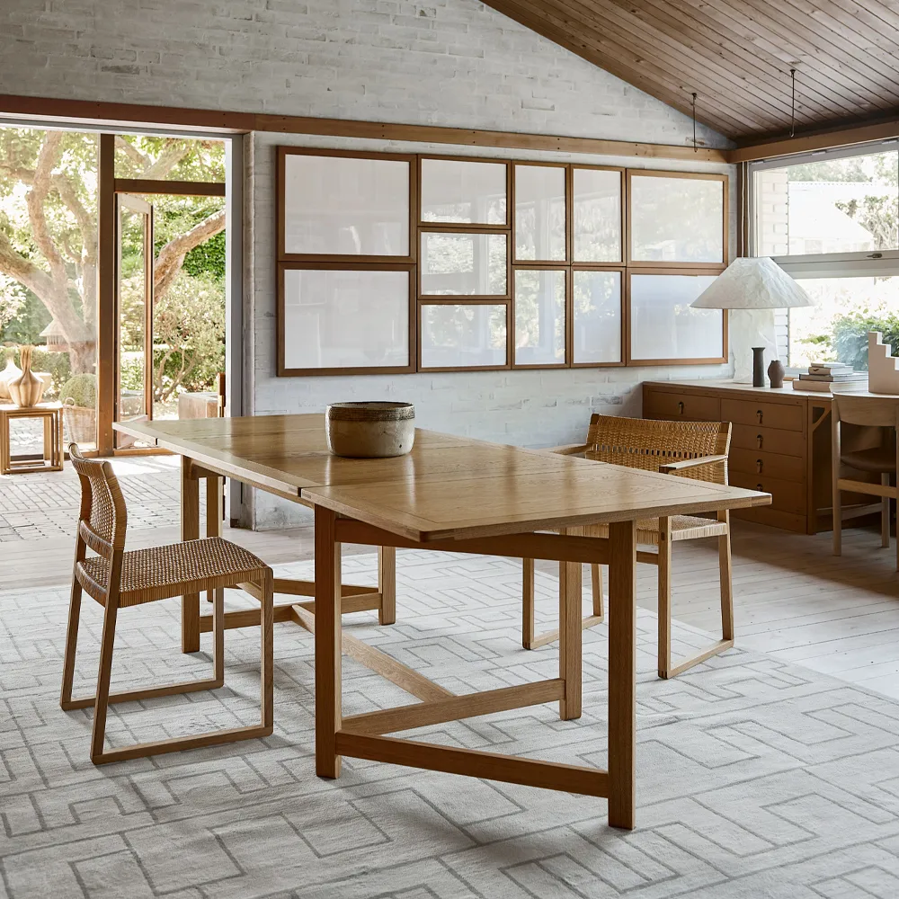 BM61 stoel, Geflochtene naturel-gelakt eiken standaard Fredericia Furniture