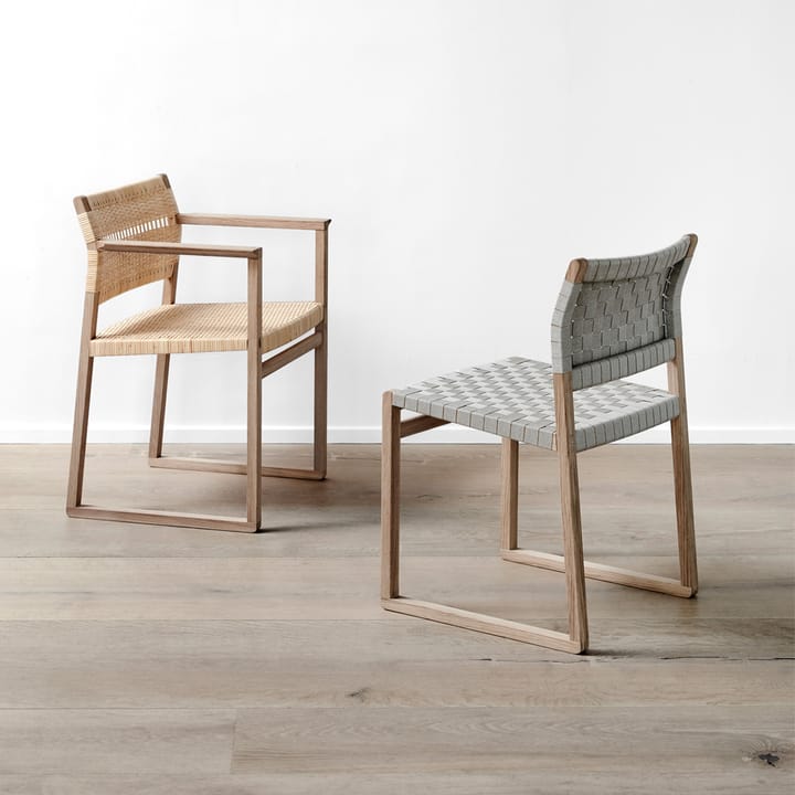 BM62 armstoel, Geflochtene naturel-geoliede eiken standaard Fredericia Furniture