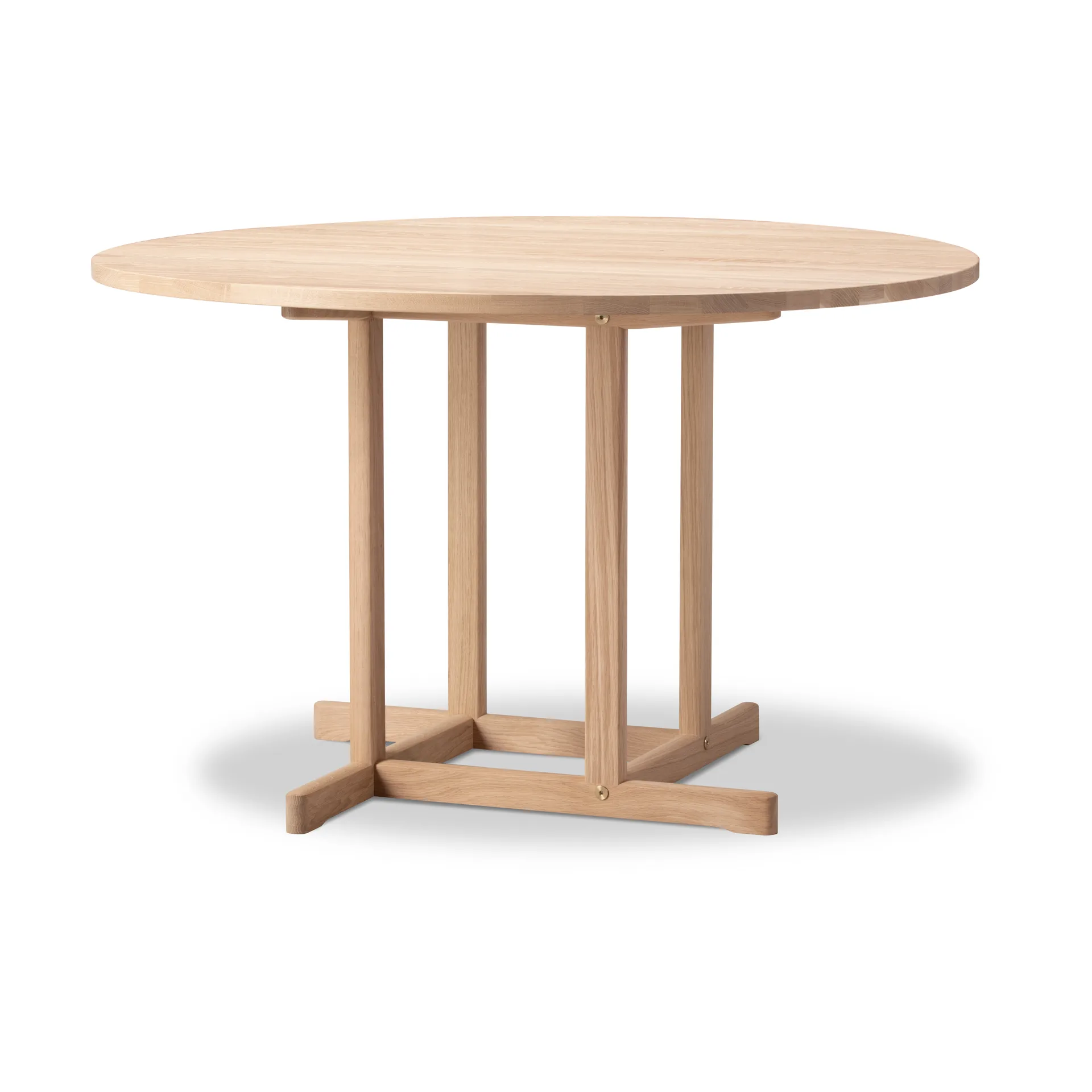 BM80 Mogensen Shaker Table tafel Ø120 cm, Gezeepte eik Fredericia Furniture