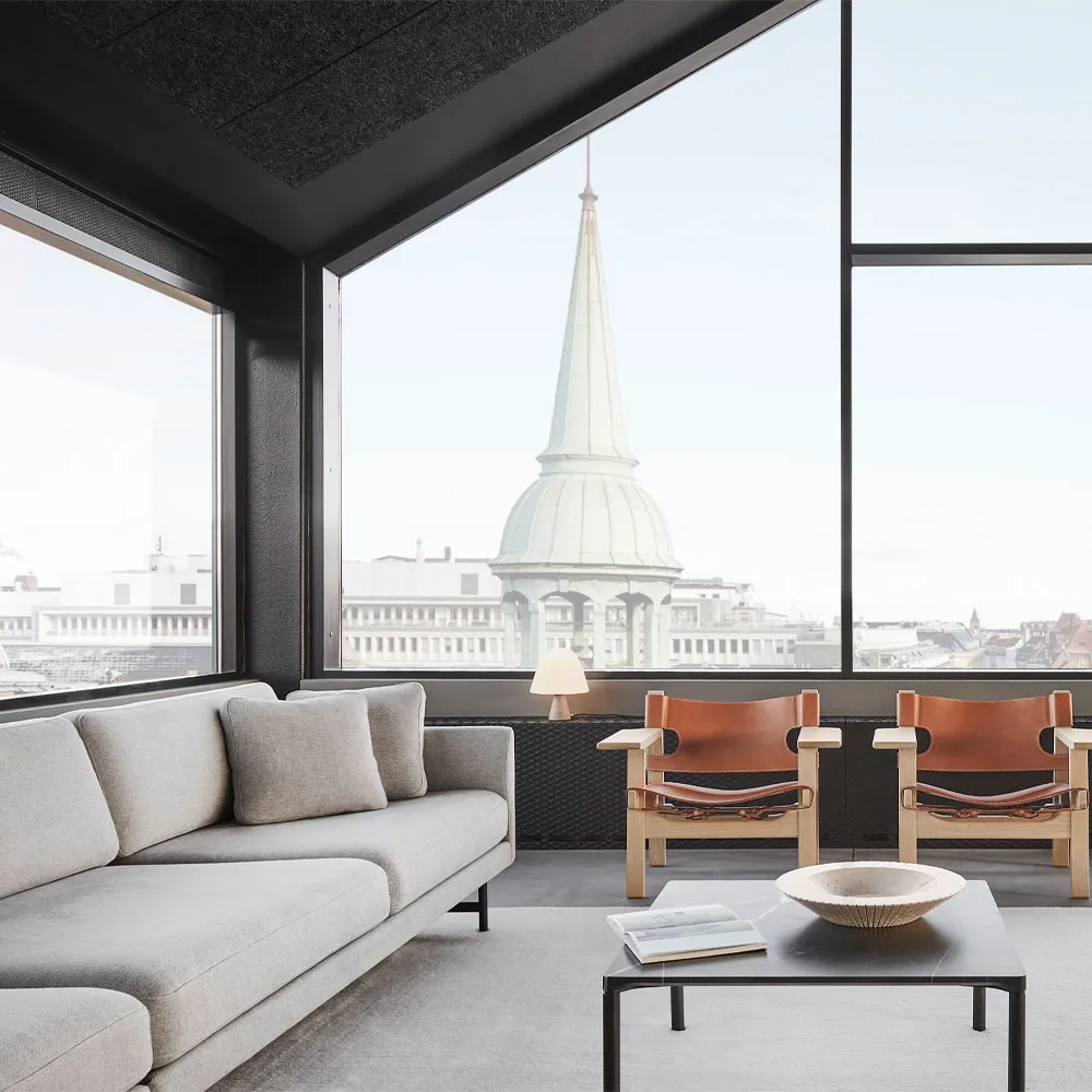 Calmo 5623 bank, Sunniva 783-zwart staal Fredericia Furniture