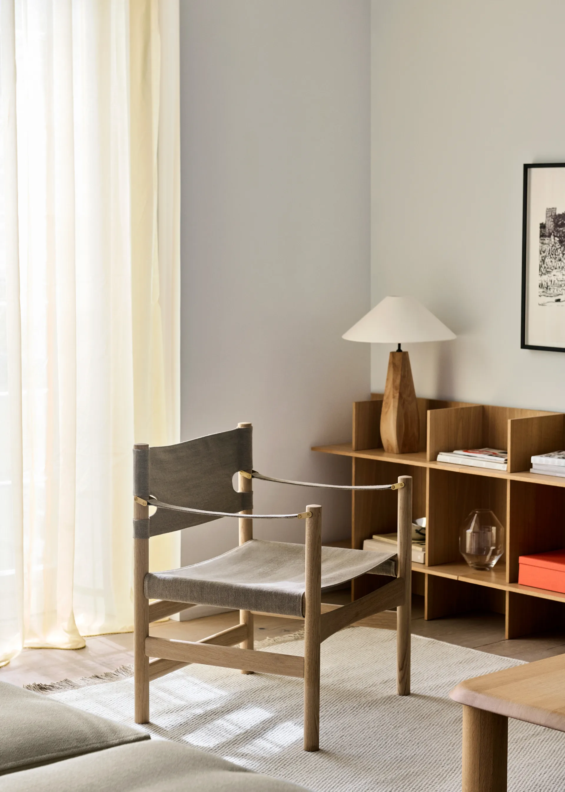 Canvas 21 armstoel, Naturel canvas-licht geoliede eik Fredericia Furniture