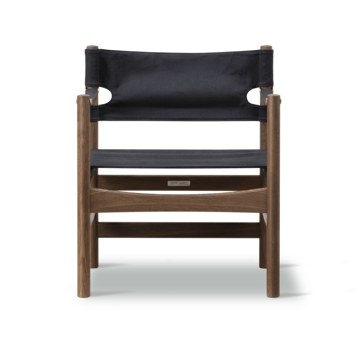 Canvas 21 armstoel, Zwart canvas-geoliede eik Fredericia Furniture