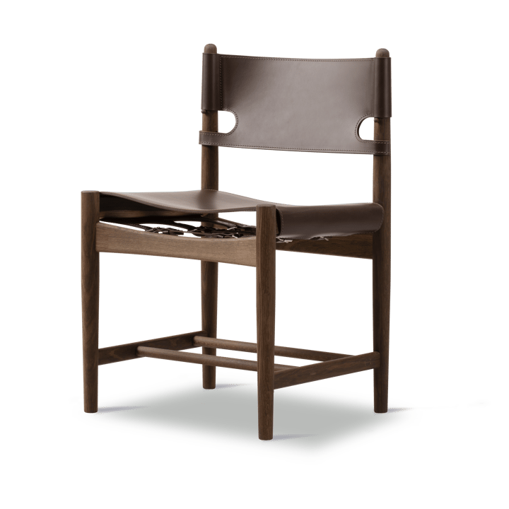 De Spaanse eetkamerstoel - Leer donkerbruin-gerookt eik - Fredericia Furniture