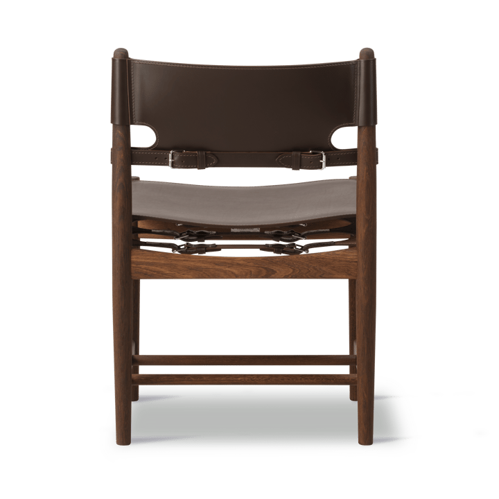 De Spaanse eetkamerstoel, Leer donkerbruin-gerookt eik Fredericia Furniture