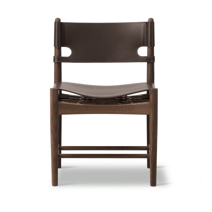 De Spaanse eetkamerstoel, Leer donkerbruin-gerookt eik Fredericia Furniture