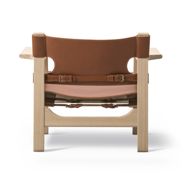 De Spaanse stoel fauteuil - Leder cognac-licht geoliede eik - Fredericia Furniture
