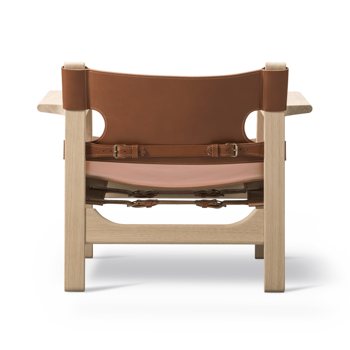 De Spaanse stoel fauteuil, Leder cognac-licht geoliede eik Fredericia Furniture