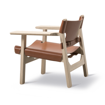 De Spaanse stoel fauteuil - Leder cognac-licht geoliede eik - Fredericia Furniture