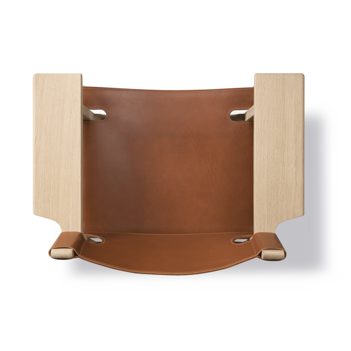 De Spaanse stoel fauteuil, Leder cognac-licht geoliede eik Fredericia Furniture