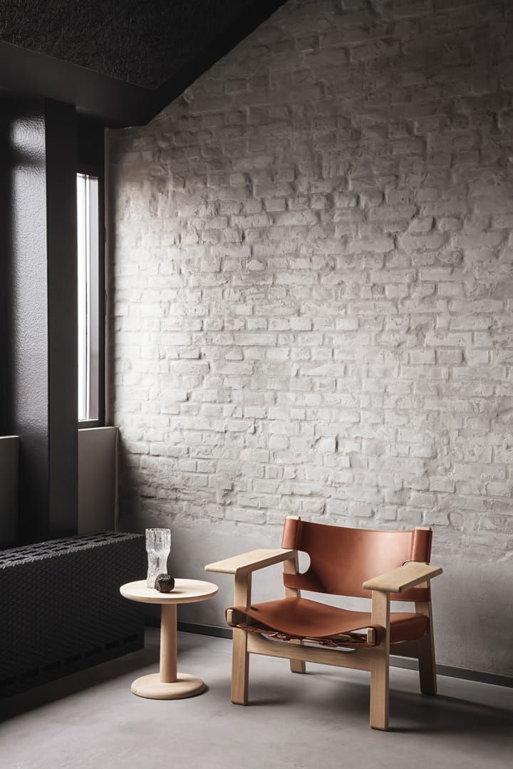 De Spaanse stoel fauteuil, Leder cognac-licht geoliede eik Fredericia Furniture