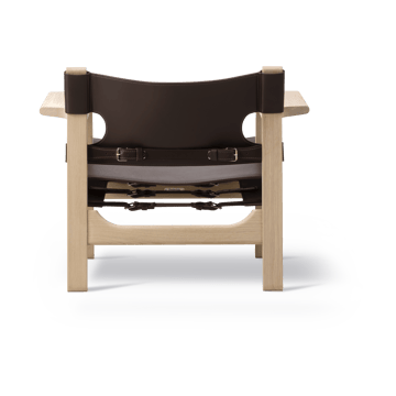 De Spaanse stoel fauteuil - Leder donkerbruin-geoliede eik - Fredericia Furniture