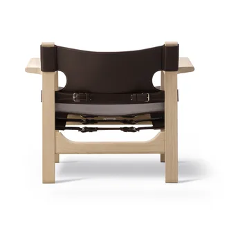 De Spaanse stoel fauteuil - Leder donkerbruin-gezeept eiken - Fredericia Furniture