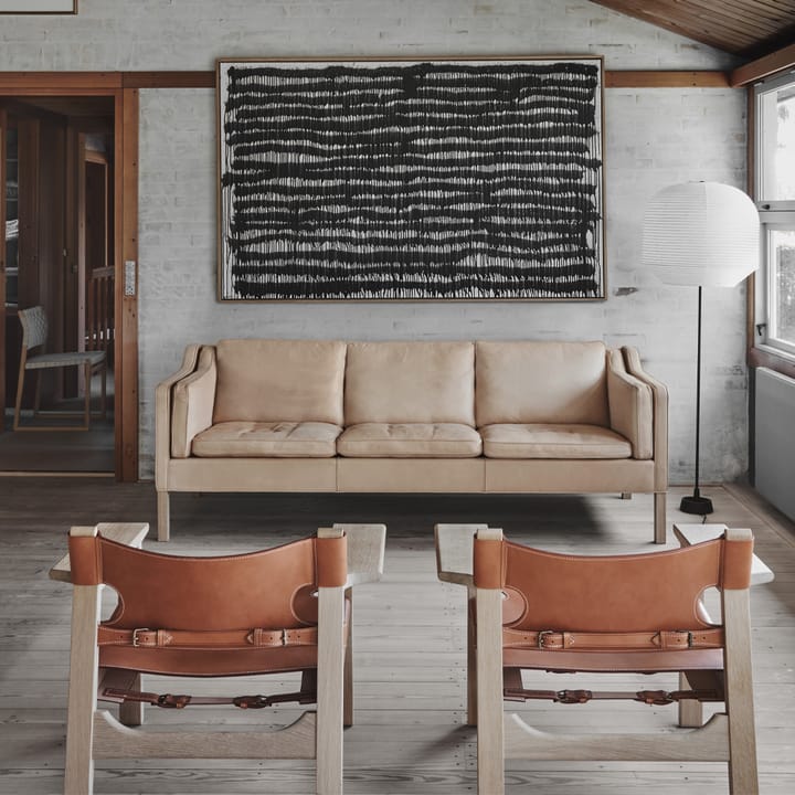 De Spaanse stoel fauteuil, Leder zwart-gerookte eik Fredericia Furniture