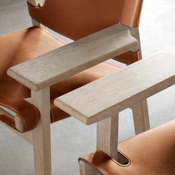 De Spaanse stoel fauteuil - Leder zwart-gerookte eik - Fredericia Furniture