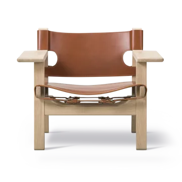 De Spaanse stoel fauteuil - Leer cognac-gezeepte eik - Fredericia Furniture