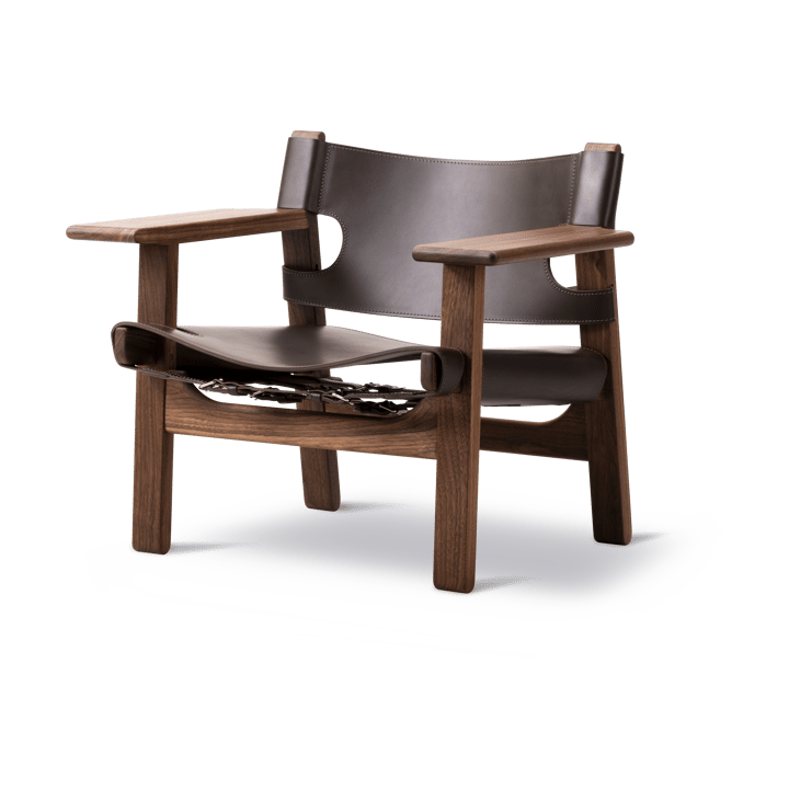 De Spaanse stoel fauteuil - Leer donkerbruin-geoliede notenhout - Fredericia Furniture