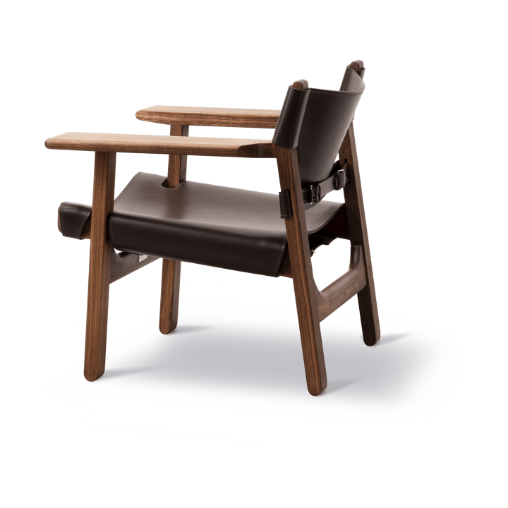 De Spaanse stoel fauteuil, Leer donkerbruin-geoliede notenhout Fredericia Furniture