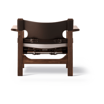 De Spaanse stoel fauteuil - Leer donkerbruin-geoliede notenhout - Fredericia Furniture