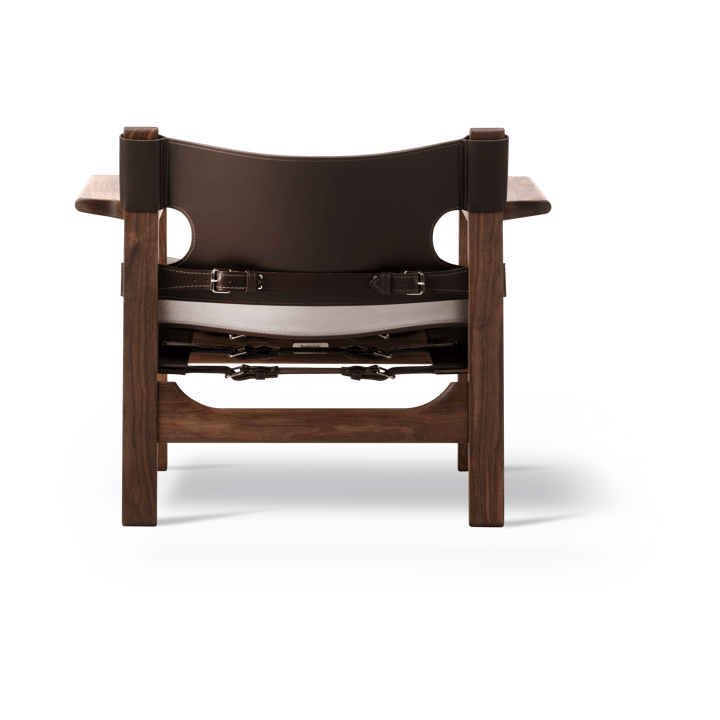 De Spaanse stoel fauteuil, Leer donkerbruin-geoliede notenhout Fredericia Furniture