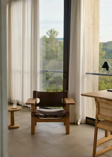 De Spaanse stoel fauteuil - Leer donkerbruin-oliegevend eik - Fredericia Furniture