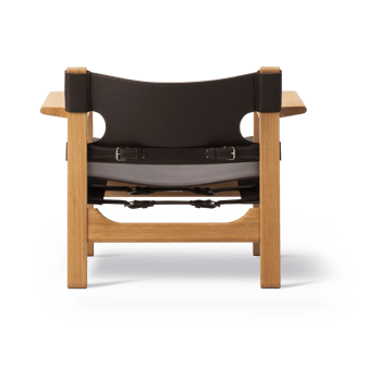 De Spaanse stoel fauteuil - Leer donkerbruin-oliegevend eik - Fredericia Furniture