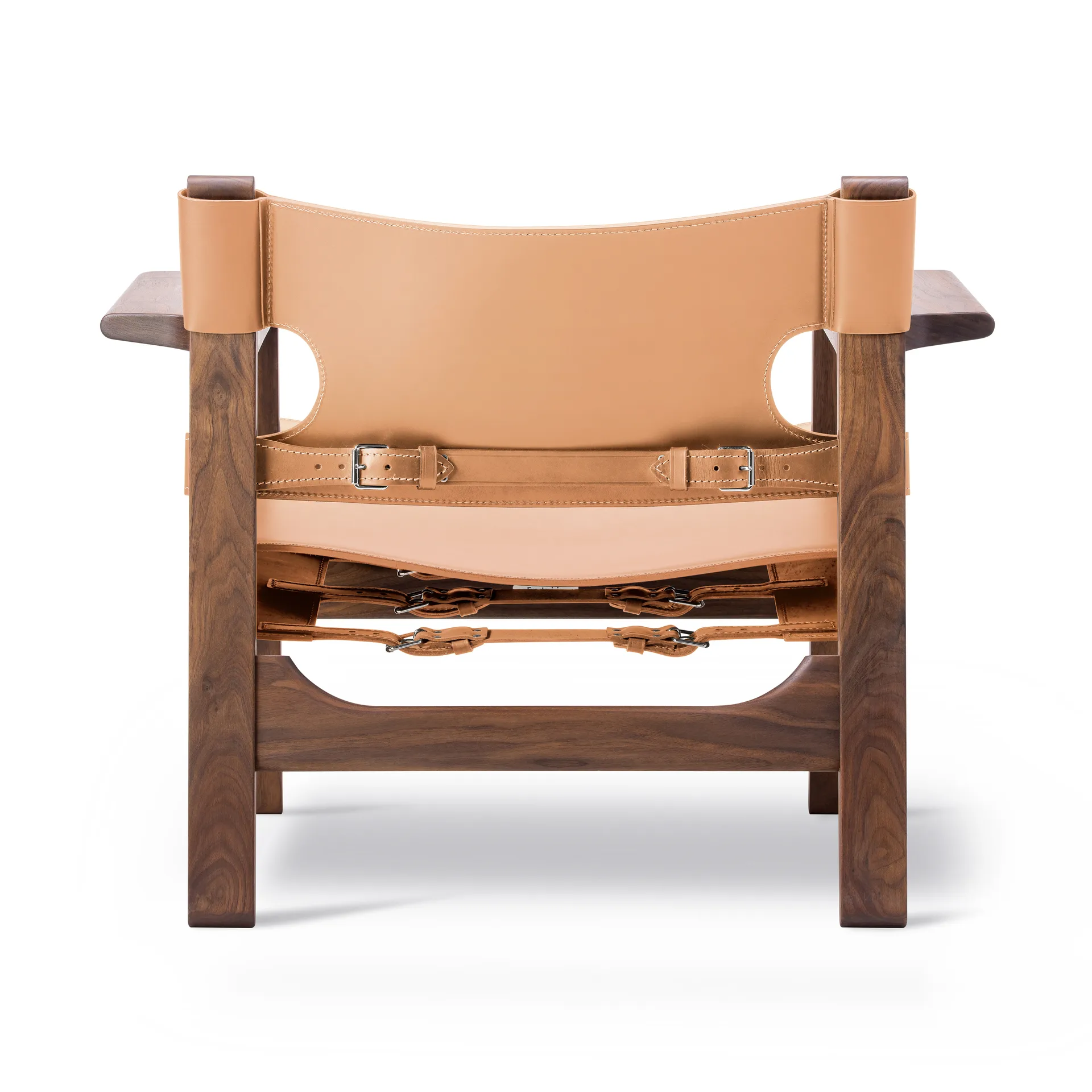 De Spaanse stoel fauteuil, Leer naturel-olie walnoot Fredericia Furniture