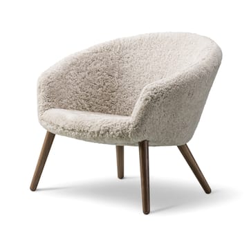 Ditzel loungestoel schapenvacht - Moonlight-walnut - Fredericia Furniture
