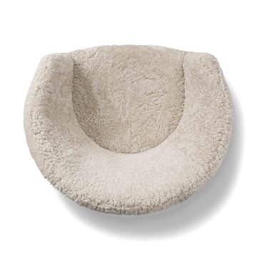 Ditzel loungestoel schapenvacht - Moonlight-walnut - Fredericia Furniture