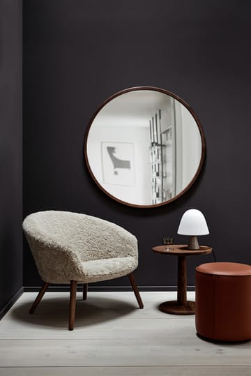 Ditzel loungestoel schapenvacht - Moonlight-walnut - Fredericia Furniture