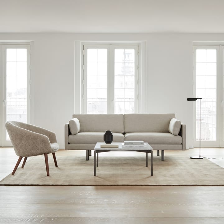 Ditzel loungestoel schapenvacht, Moonlight-walnut Fredericia Furniture