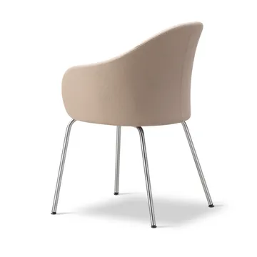 Gomo Armchair fauteuil buizenvoet - Blazer CUZ47 Fairfield-roestvrij staal - Fredericia Furniture
