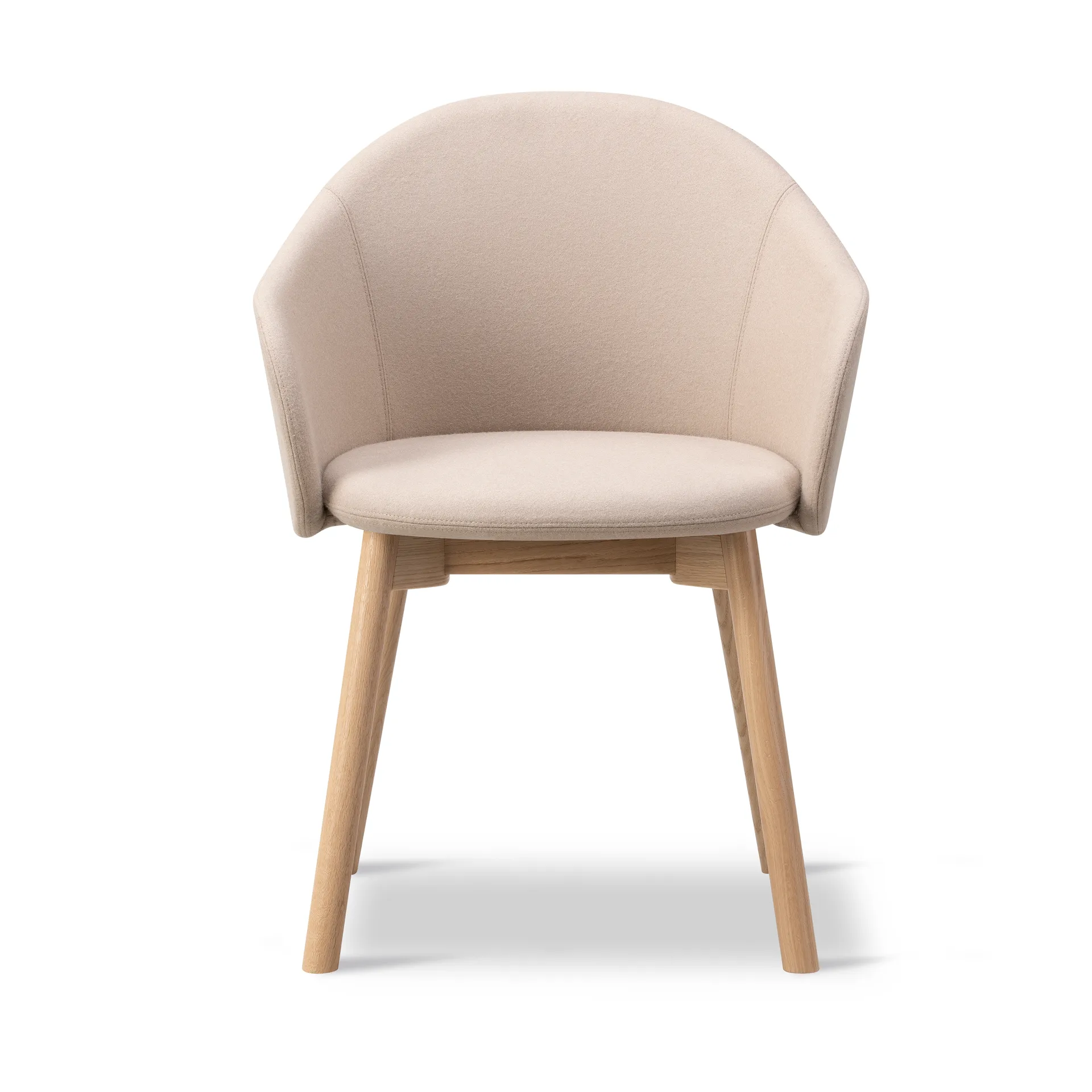 Gomo Armchair fauteuil houten onderstel, Blazer CUZ47 Fairfield-gelakte eik Fredericia Furniture