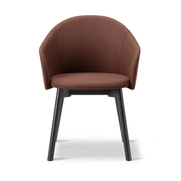 Gomo Armchair fauteuil houten onderstel - Blazer CUZ4D Dunalk-zwartgelakte eik - Fredericia Furniture