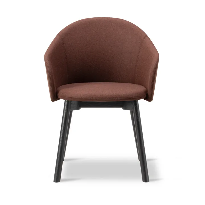 Gomo Armchair fauteuil houten onderstel - Blazer CUZ4D Dunalk-zwartgelakte eik - Fredericia Furniture