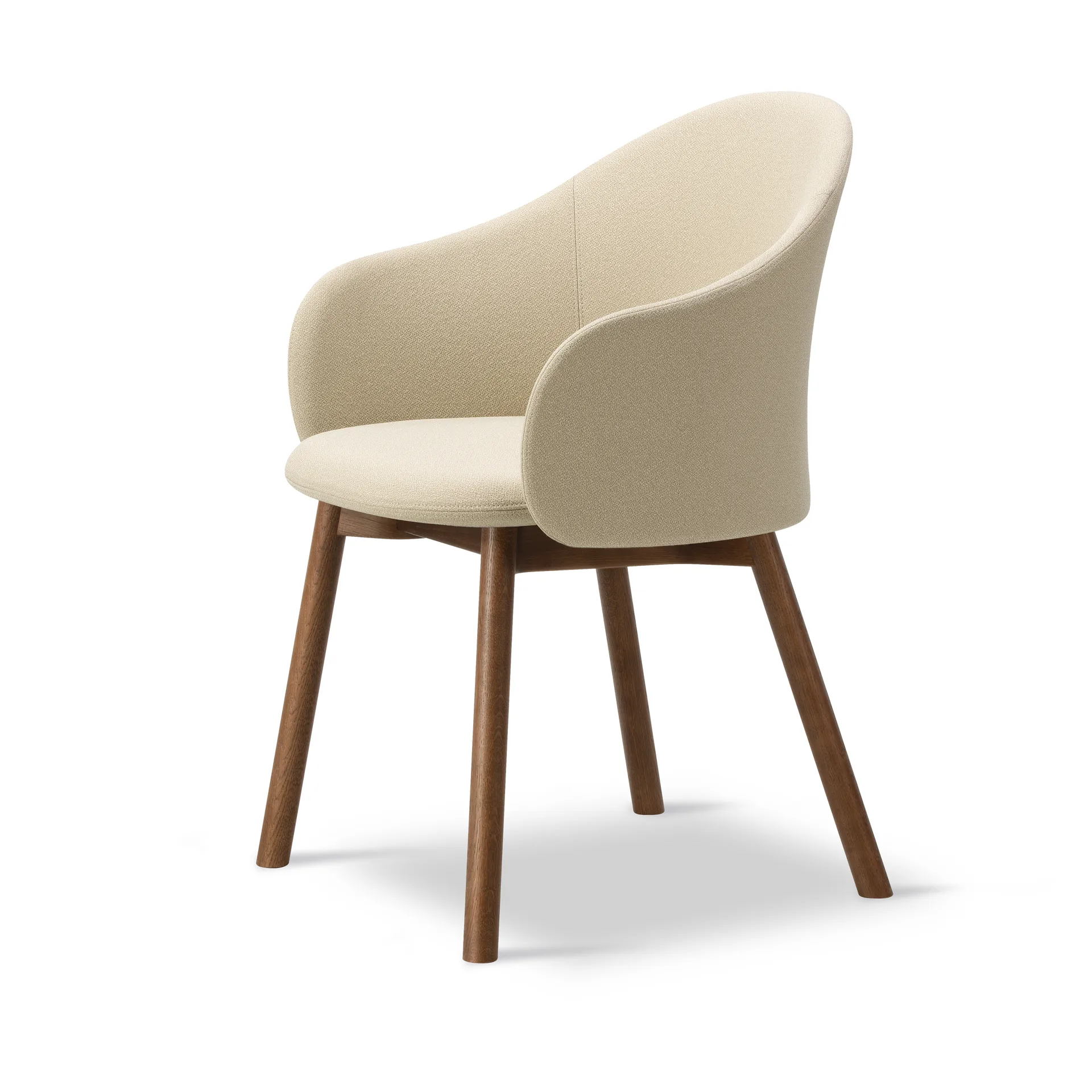 Gomo Armchair fauteuil houten onderstel, Mylla 221-rookgebeitst gelakt eiken Fredericia Furniture