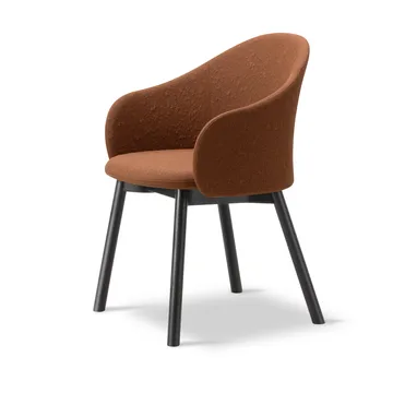 Gomo Armchair fauteuil houten onderstel - Myr 362-zwartgelakt eik - Fredericia Furniture