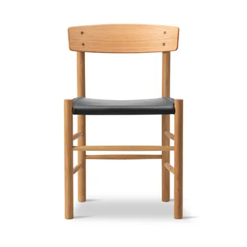 J39 stoel - Geolied eik-leer Omni 301 Black - Fredericia Furniture