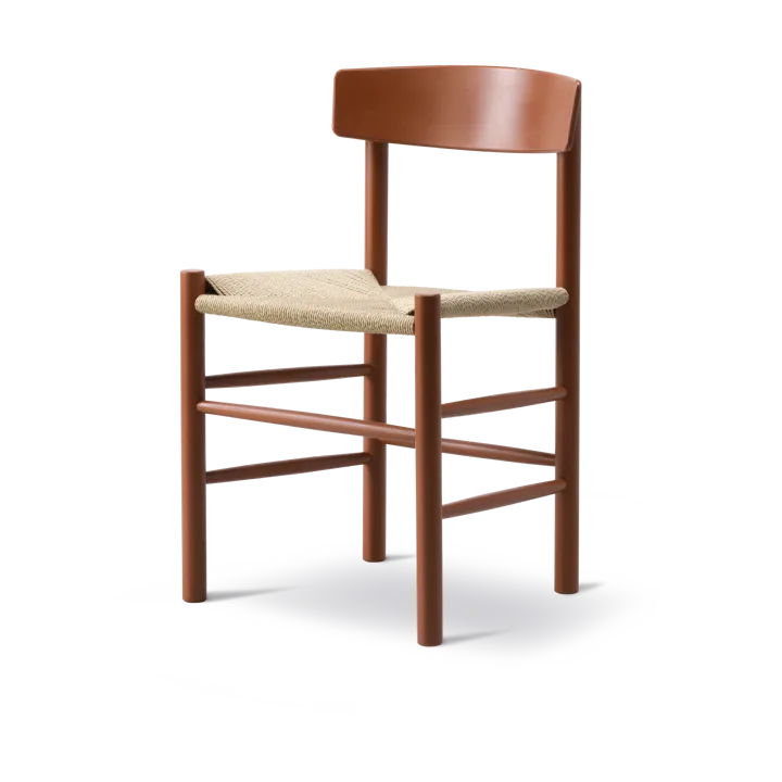 J39 stoel - Heritage red – gevlochten natuur - Fredericia Furniture