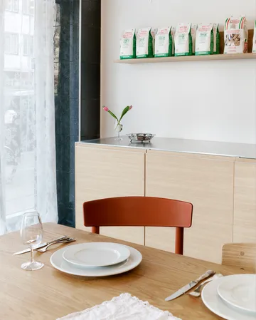 J39 stoel - Heritage red – gevlochten natuur - Fredericia Furniture