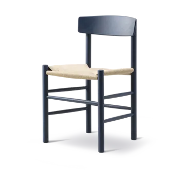 J39 stoel - Indigo blue – gevlochten natuur - Fredericia Furniture