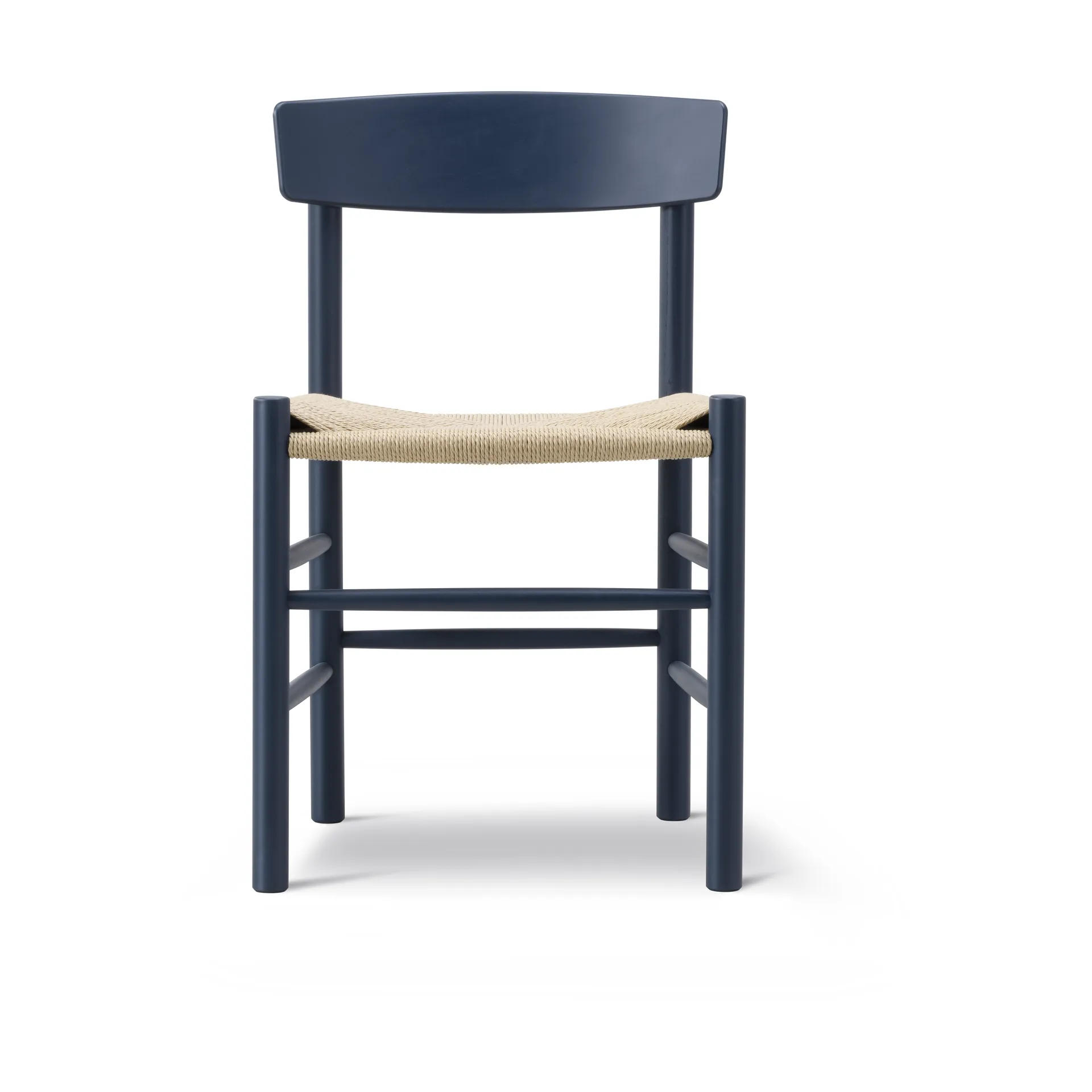 J39 stoel, Indigo blue – gevlochten natuur Fredericia Furniture