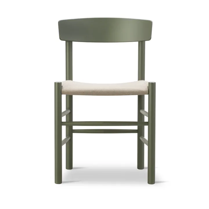 J39 stoel - Khaki goen-naturel canvas - Fredericia Furniture