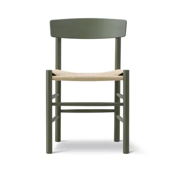 J39 stoel - Khaki green – gevlochten natuur - Fredericia Furniture