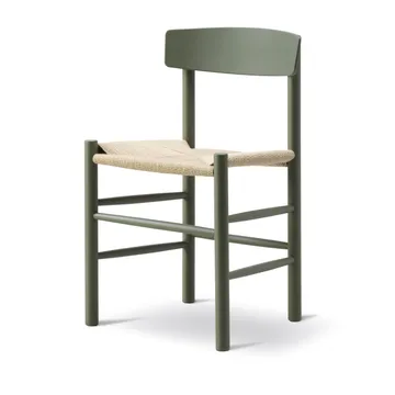 J39 stoel - Khaki green – gevlochten natuur - Fredericia Furniture