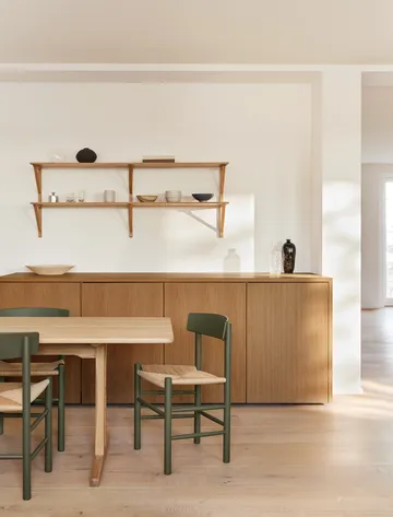 J39 stoel - Khaki green – gevlochten natuur - Fredericia Furniture