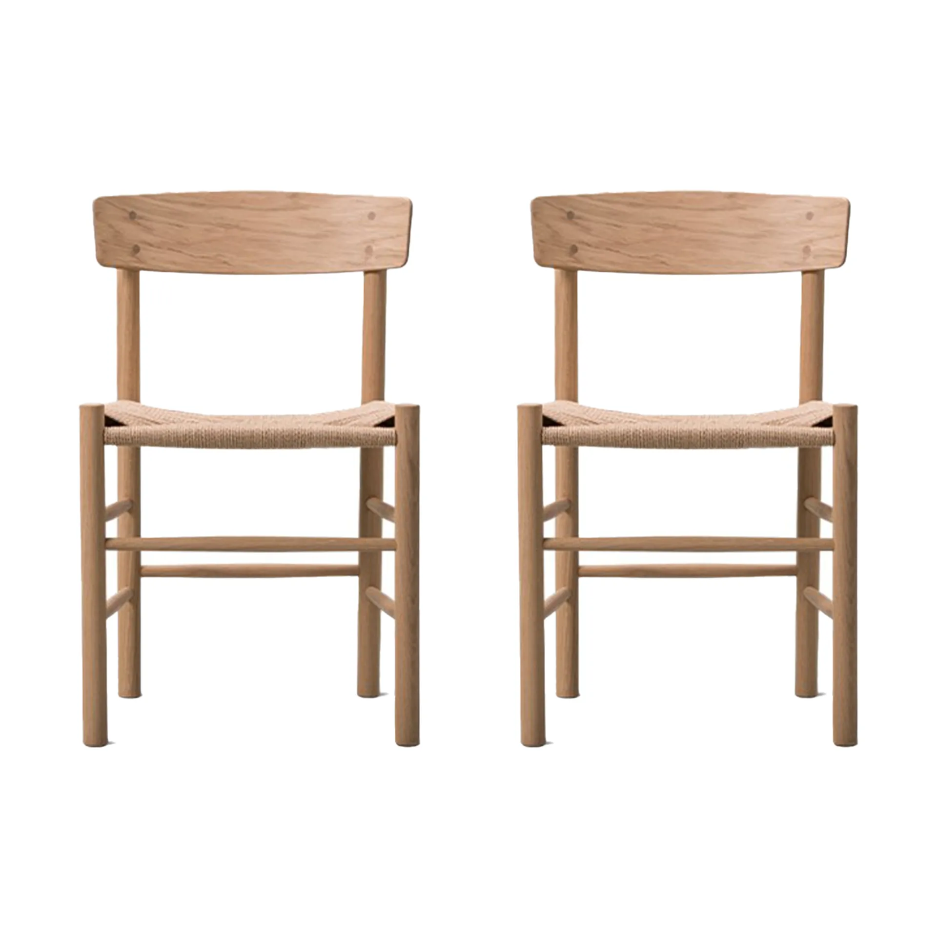 J39 stoel, Licht geolied eik-gevlochten naturel, 2-pack,  Fredericia Furniture
